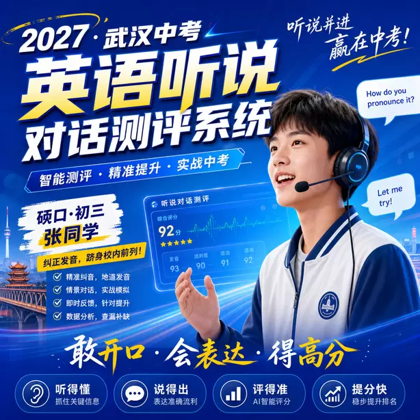 武汉中考听说机考手机带入机房直接违纪硚口&middot;初三张同学（纠正发音，跻身校内前列）